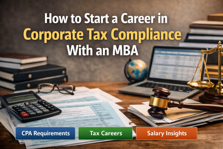 How to Start a Career in Corporate Tax Compliance With an MBA