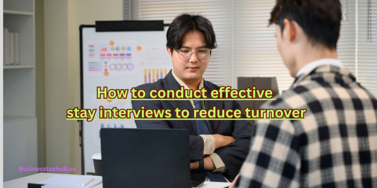 Manager learning how to conduct effective stay interviews to reduce turnover in a modern office